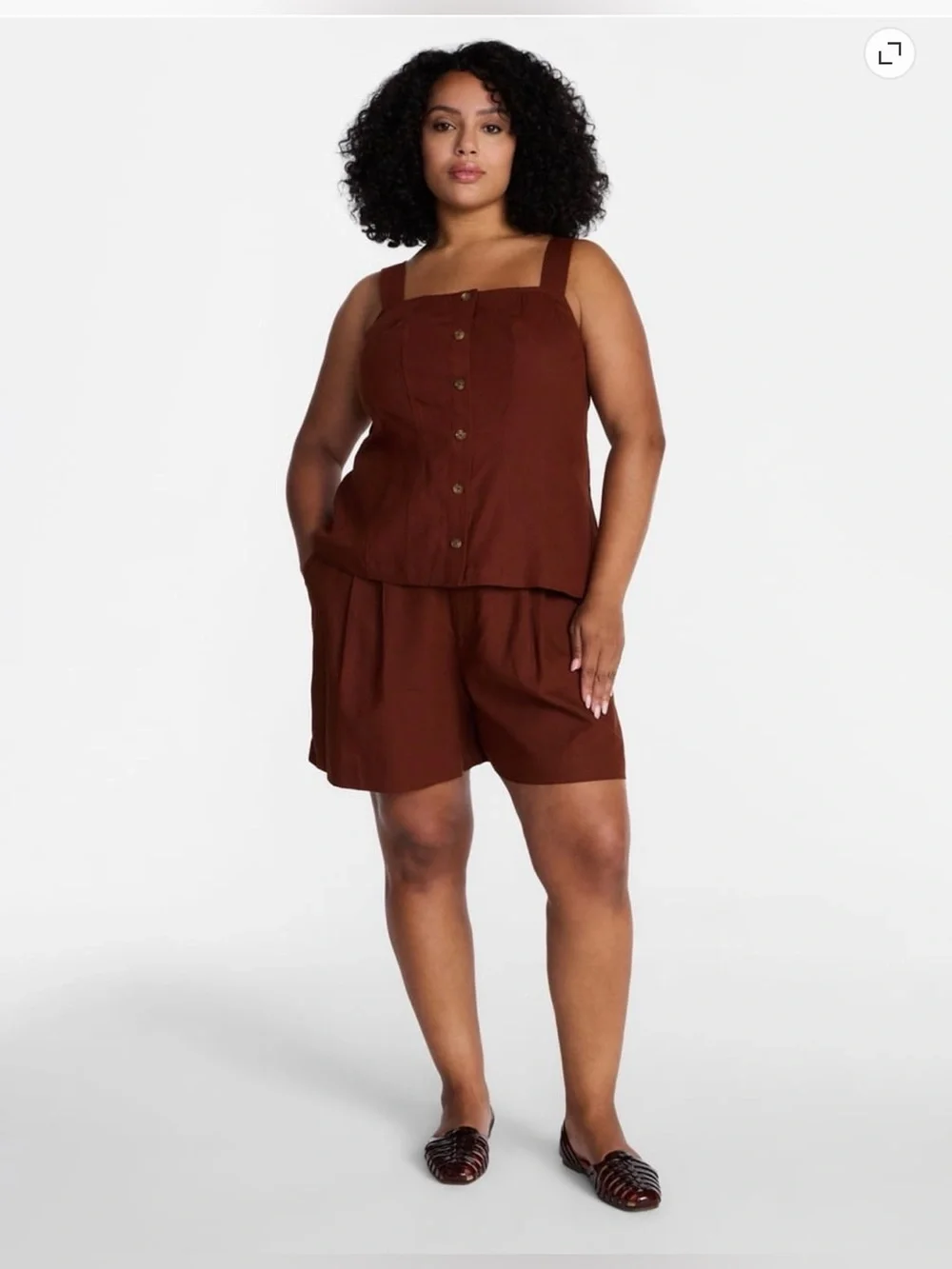 Time and Tru Women’s Linen Blend Shorts, 5” inseam